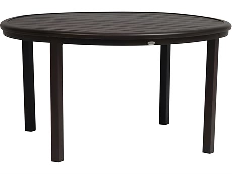 Ratana Canbria Silver Hessonite Garnet Aluminum Round Umbrella Hole Dining Table