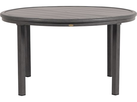 Ratana Canbria Tables Aluminum Round Umbrella Hole Dining Table