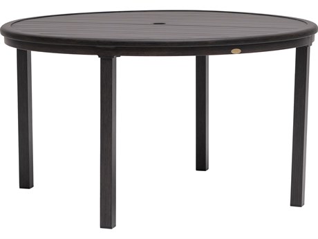 Ratana Canbria Tables Aluminum Round Umbrella Hole Dining Table