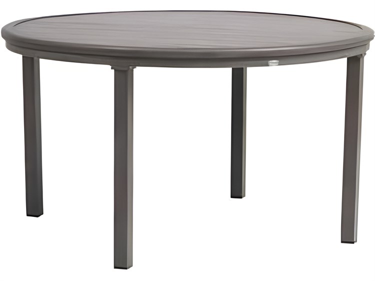 Ratana Canbria Silver Seashell Aluminum Round Umbrella Hole Dining Table