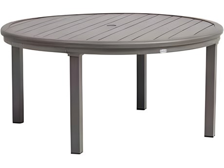 Ratana Canbria Silver Seashell Aluminum Round Umbrella Hole Chat Table