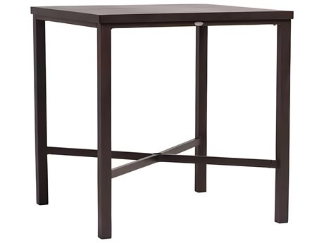 Ratana Canbria Silver Hessonite Garnet Aluminum Square Umbrella Hole Bar Table