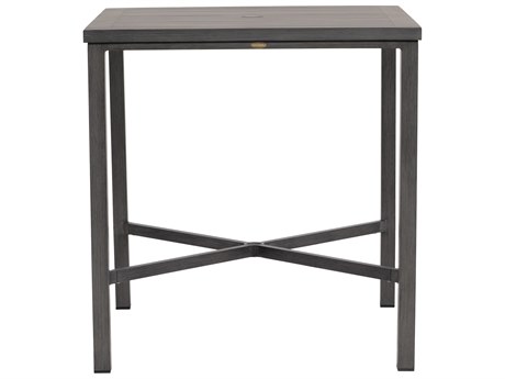 Ratana Canbria Tables Aluminum Square Umbrella Hole Bar Table