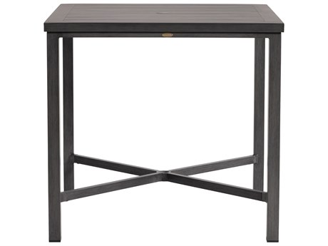 Ratana Canbria Tables Aluminum Square Umbrella Hole Counter Table