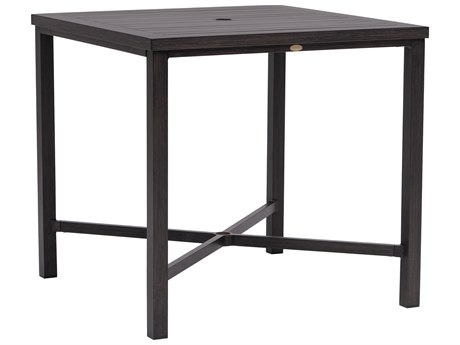 Ratana Canbria Tables Aluminum Square Umbrella Hole Counter Table