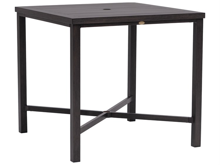 Ratana Canbria Tables Aluminum Square Umbrella Hole Counter Table