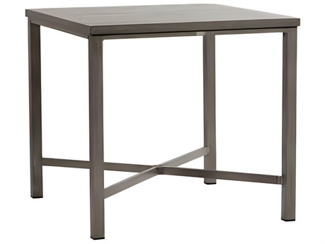 Ratana Canbria Silver Seashell Aluminum Square Umbrella Hole Counter Table