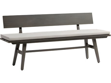 Ratana Canbria Silver Seashell Aluminum Cushion Bench