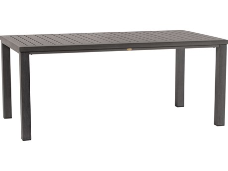 Ratana Canbria Tables Aluminum Rectangular Umbrella Hole Dining Table