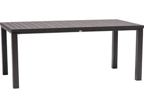 Ratana Canbria Tables Aluminum Rectangular Umbrella Hole Dining Table