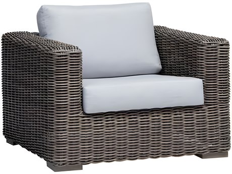 Ratana Cubo Silver Pearl Grey Aluminum Cushion Lounge Chair