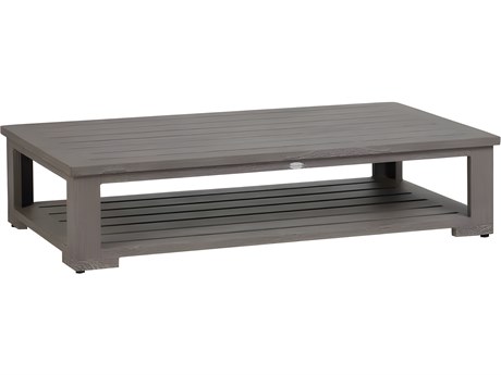 Ratana Milano Silver Seashell Aluminum Rectangular Coffee Table