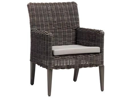 Ratana Cubo Silver Pearl Grey Aluminum Cushion Dining Chair