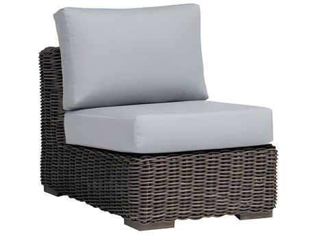 Ratana Cubo Silver Pearl Grey Aluminum Cushion Loveseat
