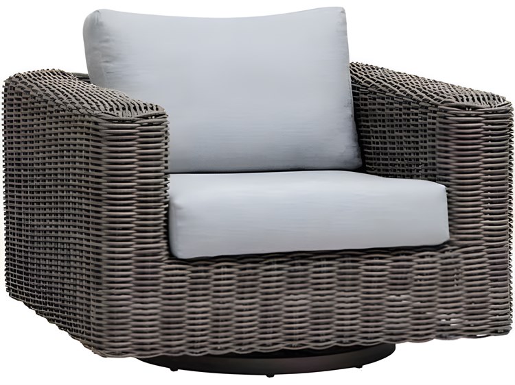 Ratana Cubo Silver Pearl Grey Aluminum Cushion Lounge Chair