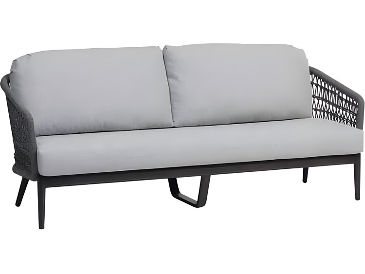 Ratana Poinciana Silver Ash Grey Aluminum Cushion Sofa