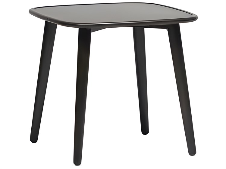 Ratana Poinciana Silver Ash Grey Aluminum Square End Table