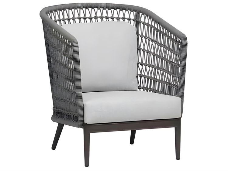 Ratana Poinciana Silver Ash Grey Aluminum Cushion Lounge Chair