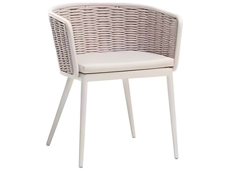 Ratana Diva Silver Snow Aluminum Cushion Dining Chair