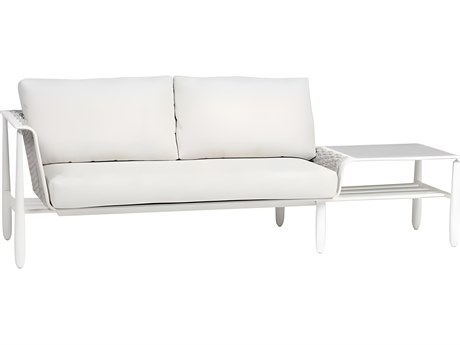 Ratana Diva Silver Snow Aluminum Cushion Loveseat