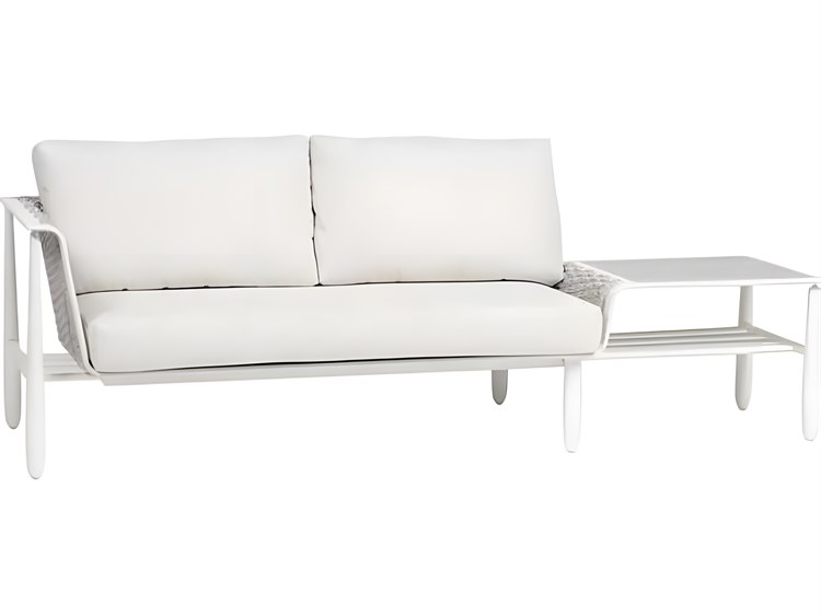 Ratana Diva Silver Snow Aluminum Cushion Loveseat