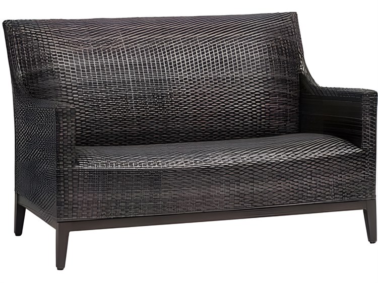 Ratana Biltmore Silver Hessonite Garnet Aluminum Cushion Loveseat
