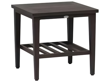 Ratana Biltmore Silver Hessonite Garnet Aluminum Square End Table