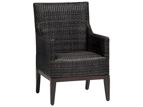 Ratana Biltmore Silver Hessonite Garnet Aluminum Cushion Dining Chair