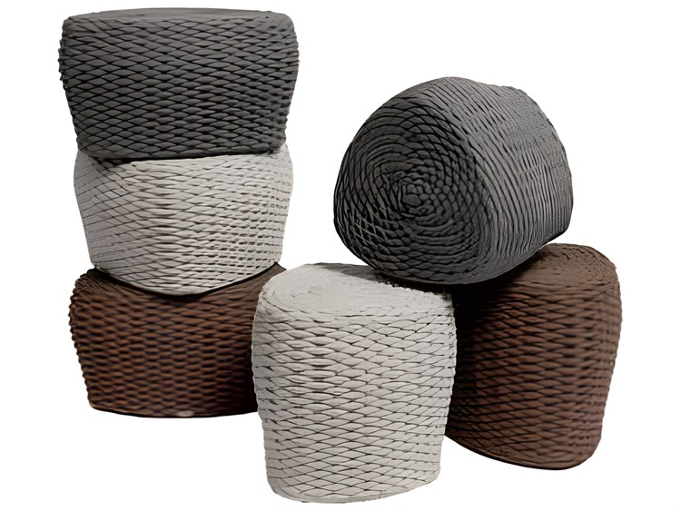 Ratana Roca Aluminum Strap Ottoman 4