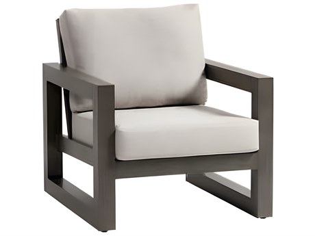 Ratana Milano Silver Seashell Aluminum Cushion Lounge Chair