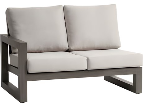 Ratana Milano Silver Seashell Aluminum Cushion Loveseat