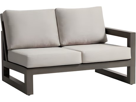 Ratana Milano Silver Seashell Aluminum Cushion Loveseat