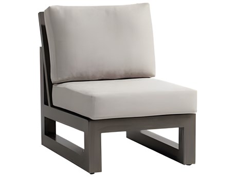Ratana Milano Silver Seashell Aluminum Cushion Lounge Chair