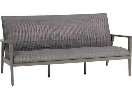 Ratana Cabo San Lucas Silver Seashell Aluminum Cushion Sofa