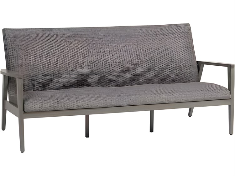 Ratana Cabo San Lucas Silver Seashell Aluminum Cushion Sofa