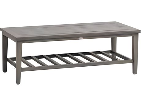 Ratana Cabo San Lucas Silver Seashell Aluminum Rectangular Coffee Table