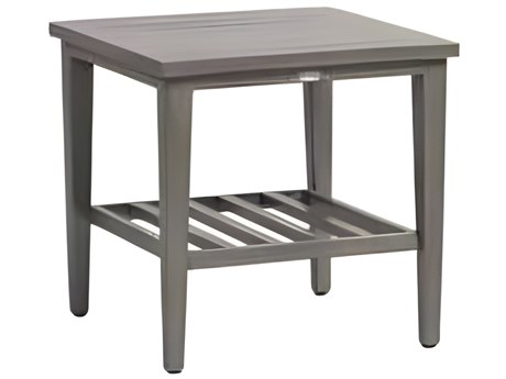 Ratana Cabo San Lucas Silver Seashell Aluminum Square End Table