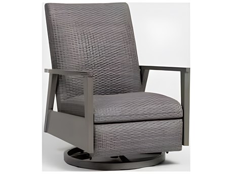 Ratana Cabo San Lucas Silver Seashell Aluminum Cushion Lounge Chair