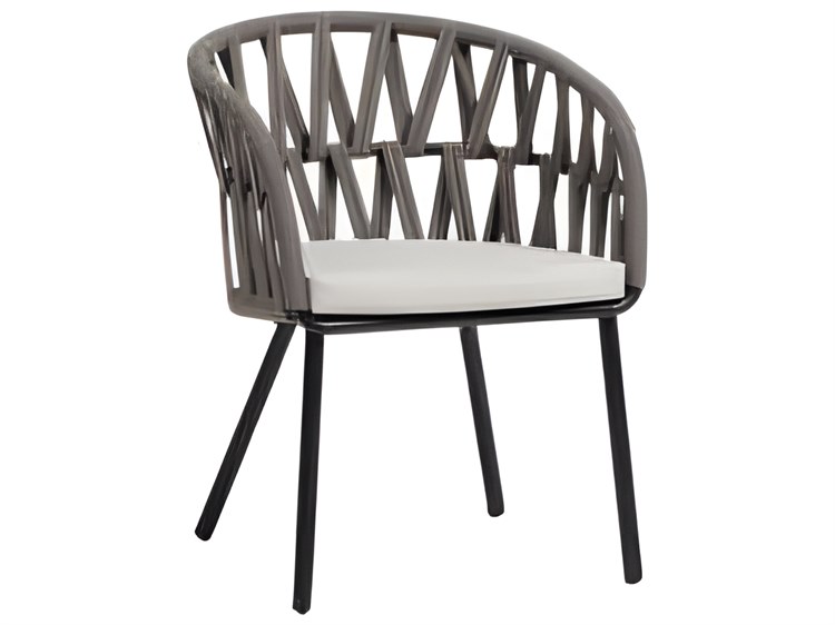 Ratana Hamptons Silver Diva Night Aluminum Cushion Dining Chair