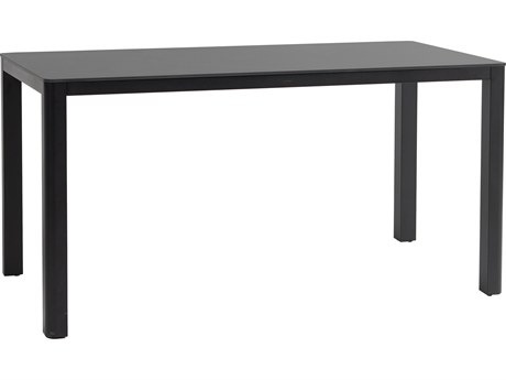 Ratana Hampshire Tables Aluminum Rectangular Umbrella Hole Counter Table