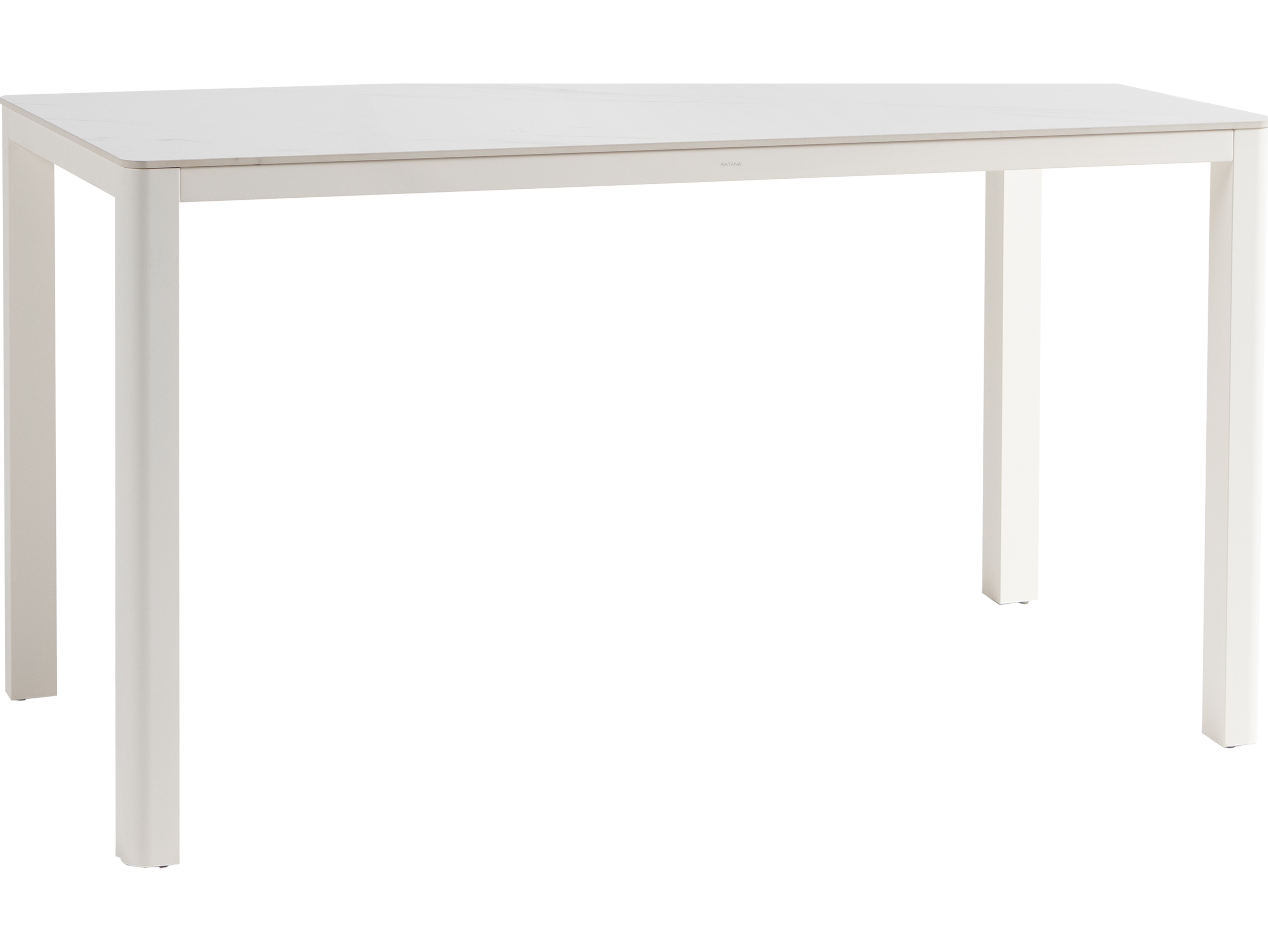 Ratana Hampshire Tables Aluminum Rectangular Umbrella Hole Bar Table