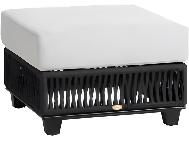 Ratana Gemelli Silver Diva Night Aluminum Cushion Ottoman