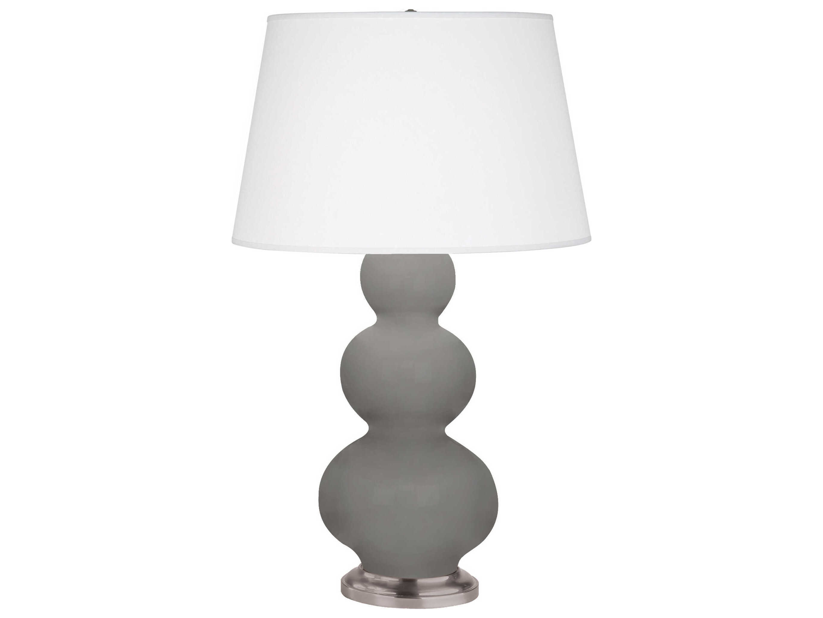 Robert Abbey Triple Gourd Smoky Taupe Glazed Gray Buffet Lamp | RBA39XST