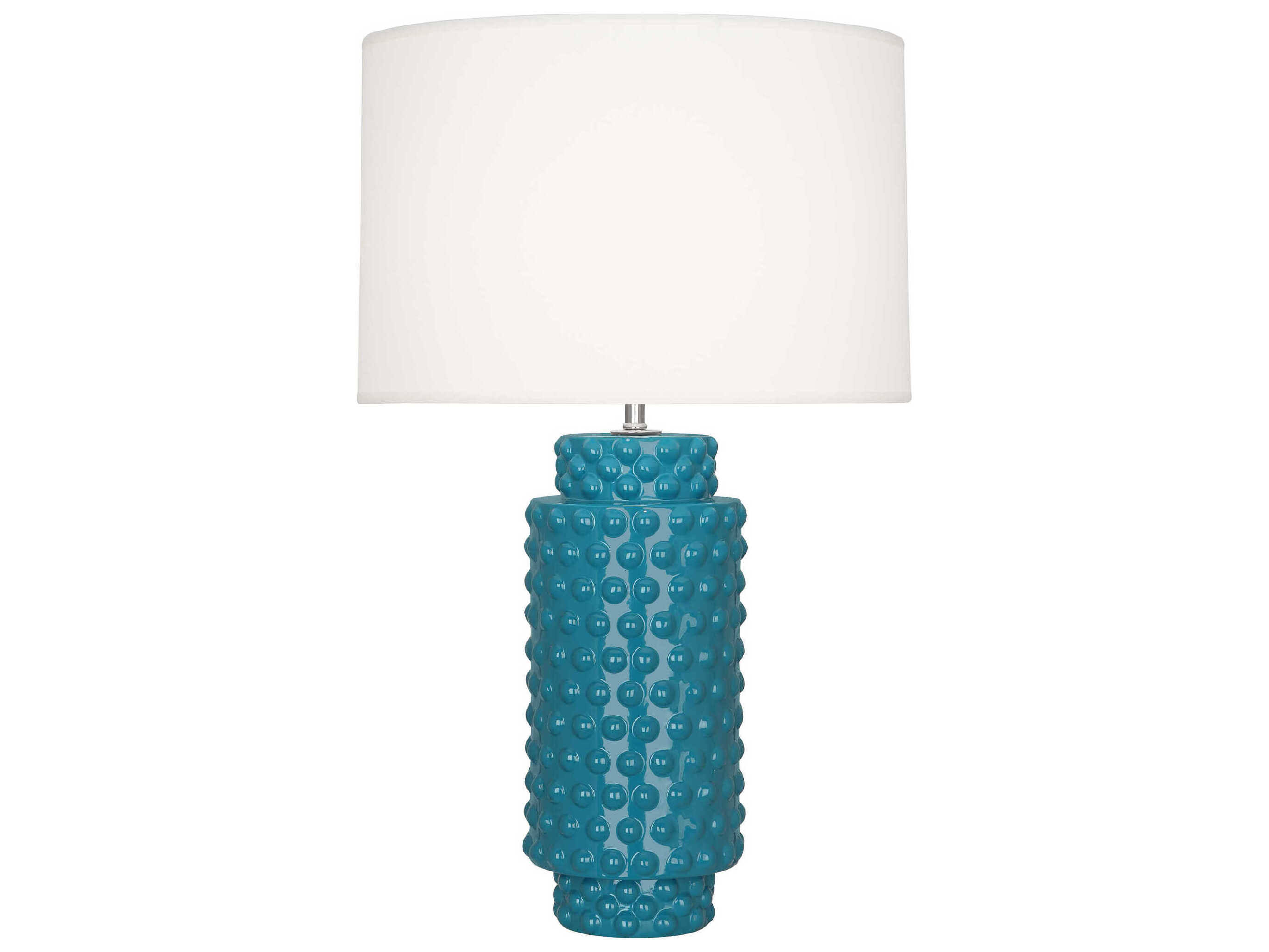 Robert Abbey Dolly Peacock Glazed Textured Blue Buffet Lamp | RBAPC800