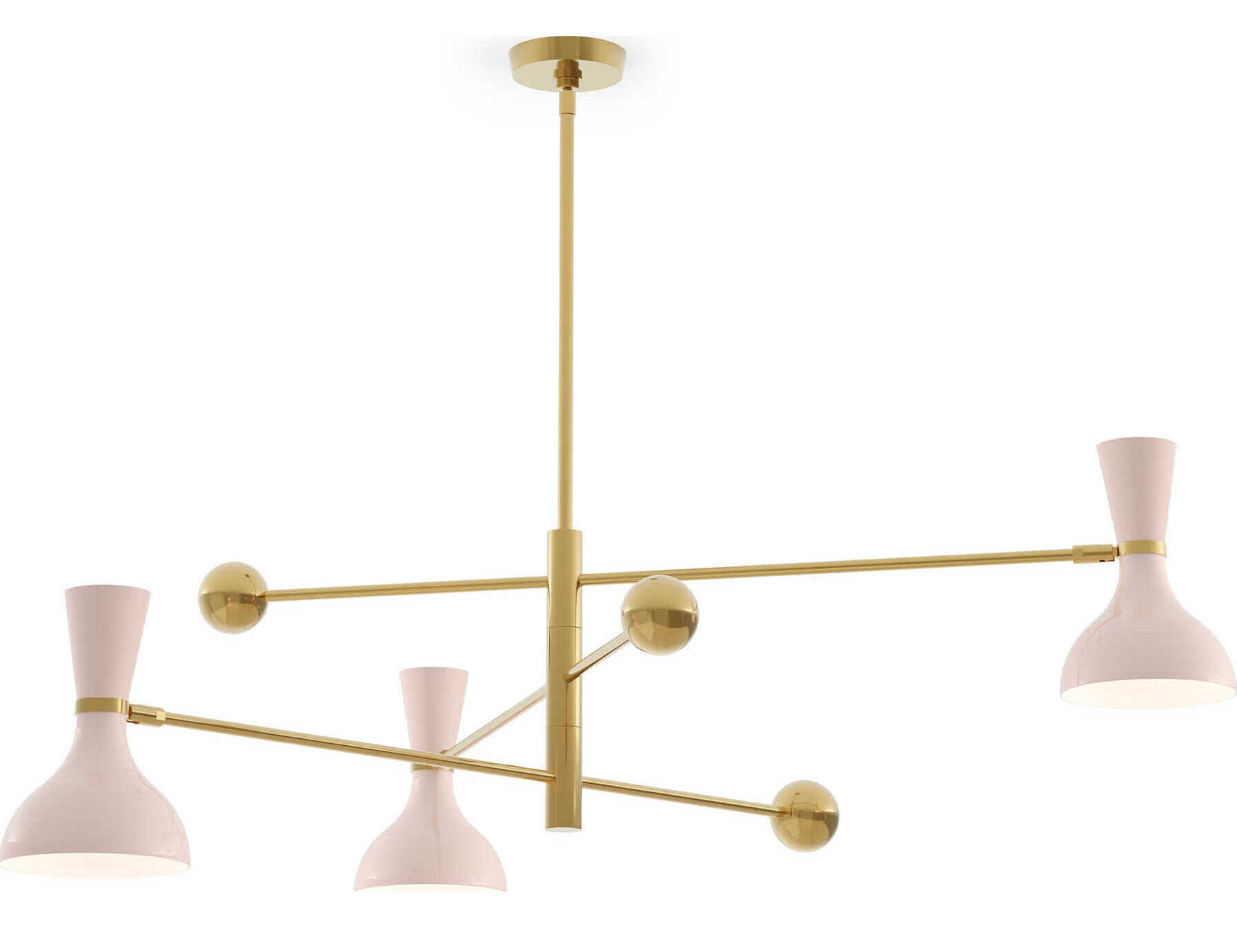Clare 3-Light Rose Water Pink Chandelier