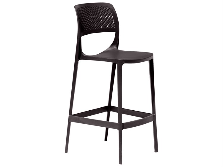 Rainbow Outdoor Mila Resin Cappuccino Stackable Dining Side Chair Set of 2
