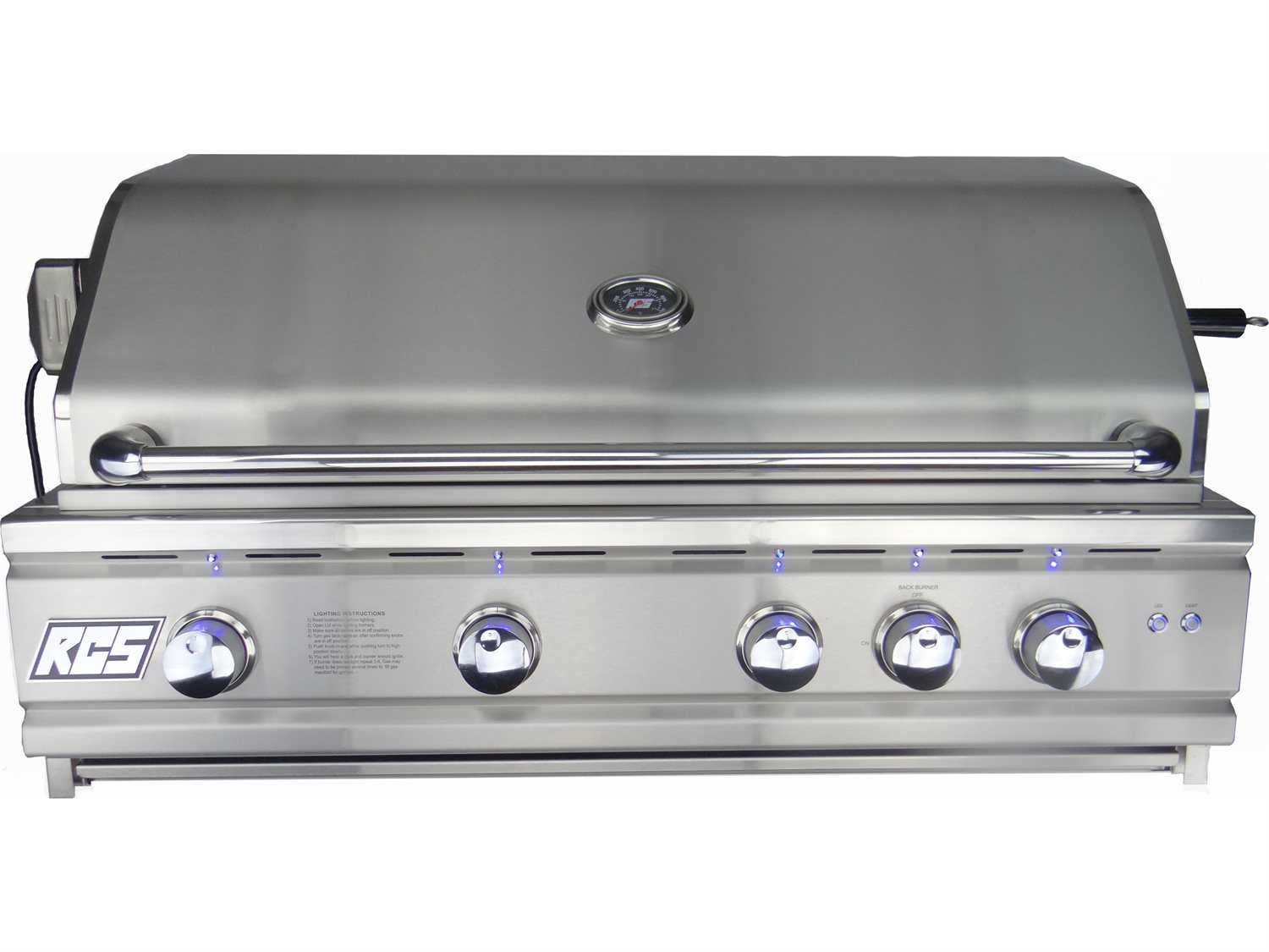 RCS 38 Cutlass Pro Series Grill Blue LED W/Rear Burner RON38A