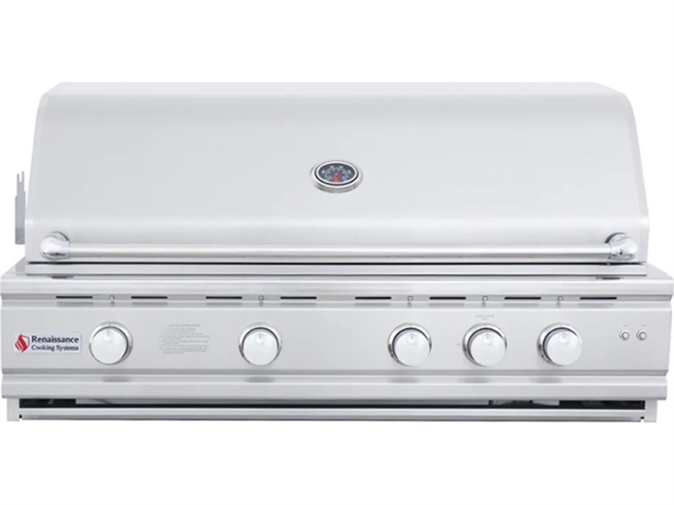 RCS Grills Stainless Steel 42" Cutlass Pro Grill with Rear Burner, Briquette Trays & Blue LEDs -