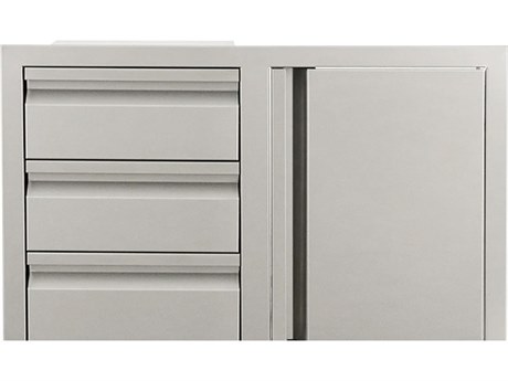 RCS Grills Stainless Steel Triple Drawer with Single Door