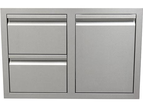 RCS Grills Stainless Steel Valiant Series Dual Drawer / Propane Drawer Combo